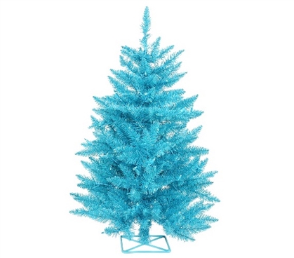 Holiday Dorm Room Decorations 2'x23" Sky Blue Tree with Mini Lights