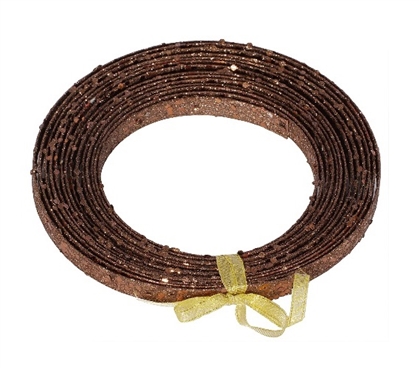 Holiday Dorm Room Decorations 23' Chocolate Glitter Ribbon