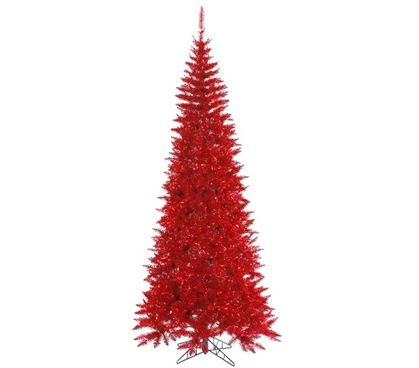 Holiday Decorations 4.5'x24" Red Slim Fir Tree