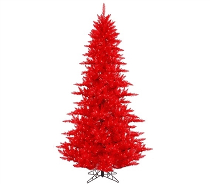 Holiday Dorm Room Decorations 3'x25" Red Fir Tree with Mini Lights