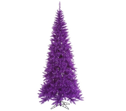 Holiday Decorations 4.5'x24" Purple Slim Fir Christmas Tree