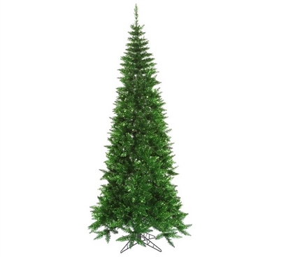 Holiday Dorm Room Decorations 4.5'x24" Tinsel Green Slim Fir Tree