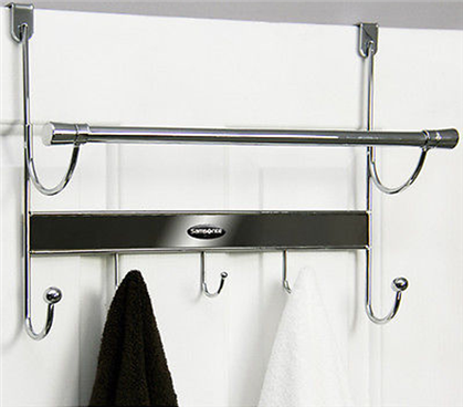 5-Hook Over The Door Hanger & Towel Bar