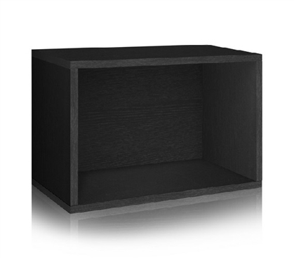 College Storage Rectangle Black - Way Basics Dorm Storage Solutions