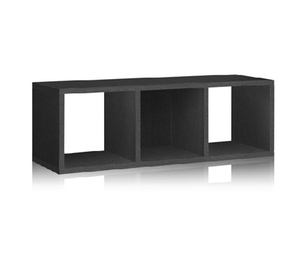 College Supplies 3 Cube Dorm Storage Bench Black - Way Basics Dorm Room Decor