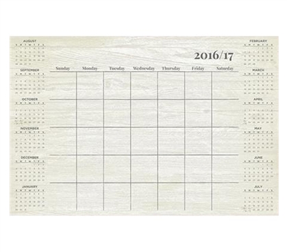 Weathered Academic Calendar Wall Art - Peel N Stick College Supplies Dorm Essentials Must Have Dorm Items