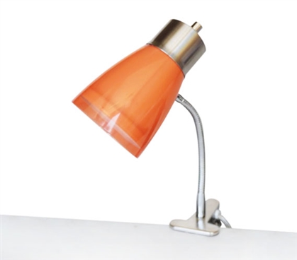 Aglow Dorm Clip Lamp - Orange Must Have Dorm Room Gadgets