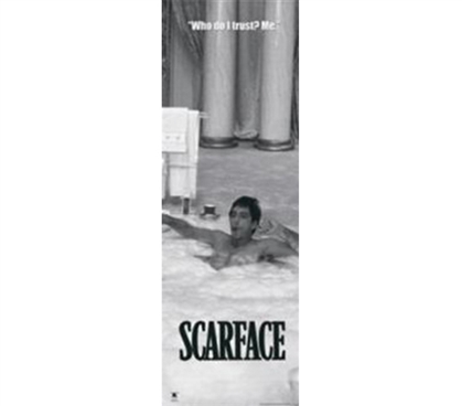 Decorative Design Of Iconic Scarface - Tub B & W Poster