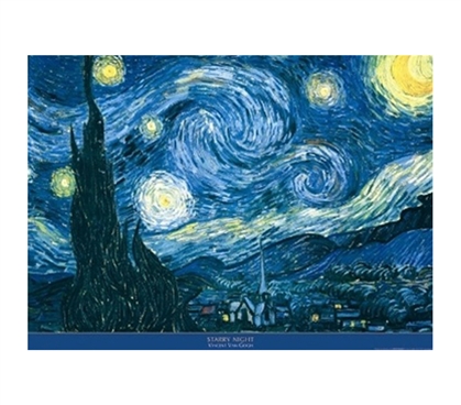 Beautiful College Dorm Essentials - Vincent Van Gogh Starry Night Poster