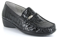 Hazel Loafer Black Croco