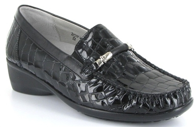 Hazel Loafer Black Croco