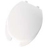 Elongated Bowl Plastic Closet Seat White