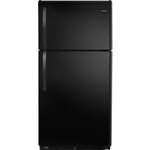 Black 15 CF Free Standing Top Mount Top Freezer Refrigerator