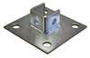 1-5/8 Plated Four Hole Square Single Channel Post Base