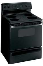 Black 30 Electric Free Standing Range Hot Point