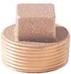 Lead Law Compliant 1/2 Brass Square HD Cored Plug