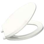 Elongated Bowl Plastic Closet Seat Lustra White