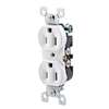 15A RES DUP Receptacle White