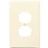 1 Gang Mid Size Receptacle Plate Ivory