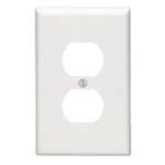 1 Gang Mid Size Receptacle Plate White