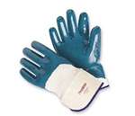 Blue Nitrile Coated Rubber Gloves Large