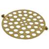 4 OD Shower Grid W/33/8 Ctrs PVD Polished Brass