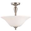 Brushed Nickel 3 Light 60 Watts A 19 Semi-flush *dupon