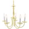 Polished Brass 5 60 Watts Type B Hanging TRAD Candelabra