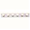 Polished Chrome 6 Light 100 Watts Type G Vanity Strip Light