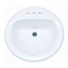 19 4 Centerset Round Vitreous China Drop In Lavatory White