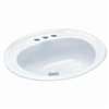 20 X 17 Three Hole Oval Lavatory Steel Bone