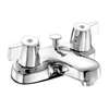 Lead Law Compliant 2 Handle Metal Lavatory Faucet Less Pop Up Polished Chrome