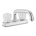 Lead Law Compliant 2 Handle Acrylic Laundry Tray Faucet Polished Chrome