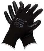Black Nitrile Foam Coated Gloves Size Large