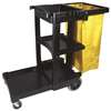 Janitor CART Cleaning Trolley BLAC