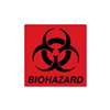 5-3/4X6 Biohazard Decal Fluorescent Red