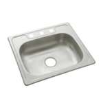 25 X 22 *middle 1 Bowl Basin Stainless Steel Sink