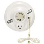 GU24 Ceiling Receptacle With Chain White