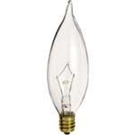40 Watts Flame Candelabra Clear 130 Volts Lamp
