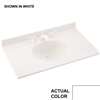 22 X 55 1 Bowl Vanity Top *ECLIPS White