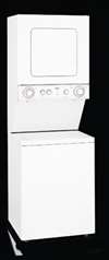 White on White Thin Twin Electric Washer and Dryer