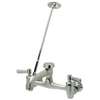 Not For Potable Use 2 Handle Cross ADA Service Sink Faucet Rough Chrome