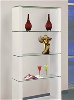 Contemporary 5 Tier Glass Shelf Unit