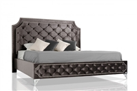 Modrest Leilah - Transitional Tufted Fabric Bed without Crystals by VIG Furniture