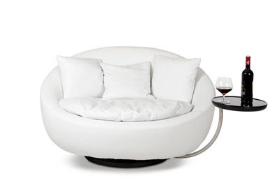Alba Modern White Fabric Leisure Chair by VIG Furniture