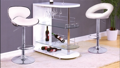 Modern Bar Stand in White