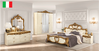 Barocco Ivory w/Gold Bedroom by Camelgroup Italy