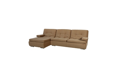 Schengen Beige Fabric Modern Transitional Sectional w/Pull-Out Bed