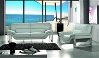 Divani Casa New York White Modern Genuine Leather Sofa by VIG Furniture