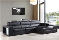 Divani Casa Polaris Mini Brown Sectional Sofa by VIG Furniture
